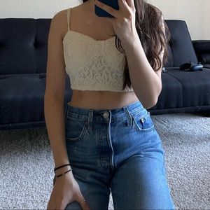 Forever 21 Lace Cream Bustier